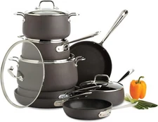 All-clad HA1 Hard Anodized Cookware Sets (Your Choice HA1 5pc, 8pc, 10pc & 13pc)