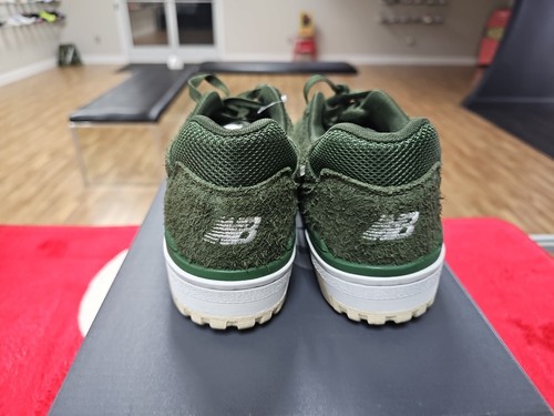 NEW BALANCE 550 " CREAM /FOREST GREEN SUEDE " SZ 9.5 NEW IN HAND - Picture 3 of 5