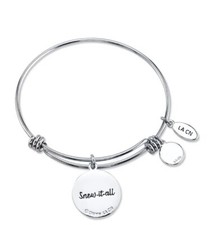 Disney Silver Plated Crystal Frozen II "Snow-it-All" Charm Expandable Bracelet