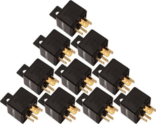 10 PACK 4-PIN UNIVERSAL CAR/TRUCK 40A/12V RELAY LIGHT/PUMP/ALARM/HORN VXA7449-10 - Picture 2 of 4