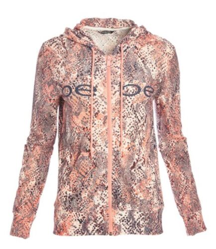 NWT Bebe Sport Carnation 2 Pc Set Jacket Shorts Mesh Peach Reptile L SOLD OUT - Picture 3 of 14