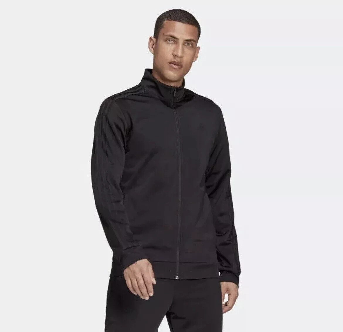 adidas men Essentials Warm-Up 3-Stripes Track Jacket 