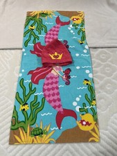 Mermaid Hooded Bath Beach Towel 23"X46"