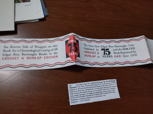Set of Promotional Materials 2015 BACK to the STONE AGE Edgar Rice Burroughs - Picture 15 of 15