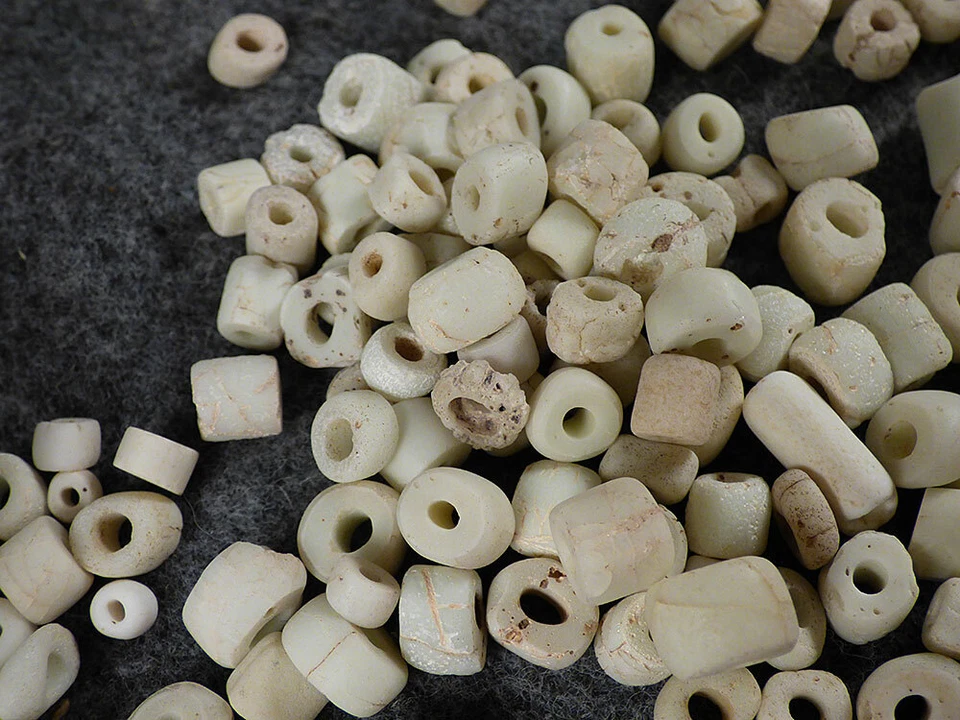 (10) Cuentas antiguas de comercio de piedra india Cherokee excavadas en el sitio anteriores a 1600 Foto 3 de 4