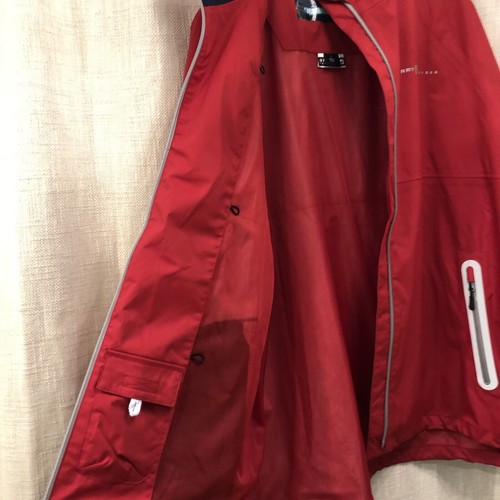 Sperry Top Sider Jacket Mens L Raincoat Windbreaker Lined Red White Boating - Picture 7 of 9