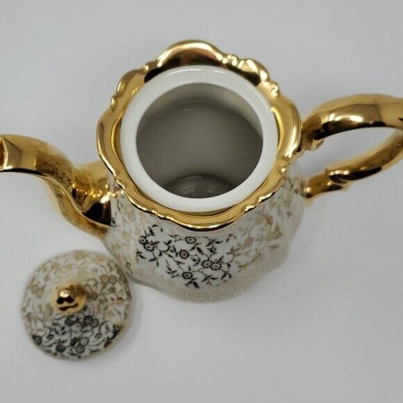 Mitterteich Bavaria Gold Tea Pot & Creamer Set- Vintage Mitterteich Bavaria Gold Tea Pot & Creamer Set- Vintage