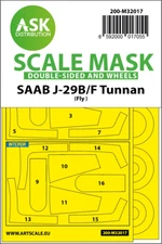 Artscale 1/32 SAAB J-29B/F double-sided express masks for M32017