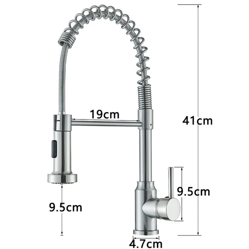 Modern Monobloc Pull Out Kitchen Mixer Tap Dual Spout Spray Single Lever 360° - Picture 2 of 7