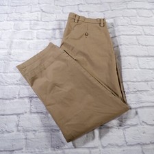 Dockers Classic Fit Light Brown Flat Front Cotton Khakis Chinos Mens Pants 38x30