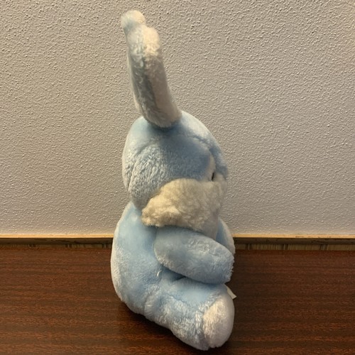 Vintage Zayre Blue Bunny Kaninchen 8 Zoll Plüsch Stofftier Kaninchen, Karottenwappen Brust selten - Bild 2 von 10