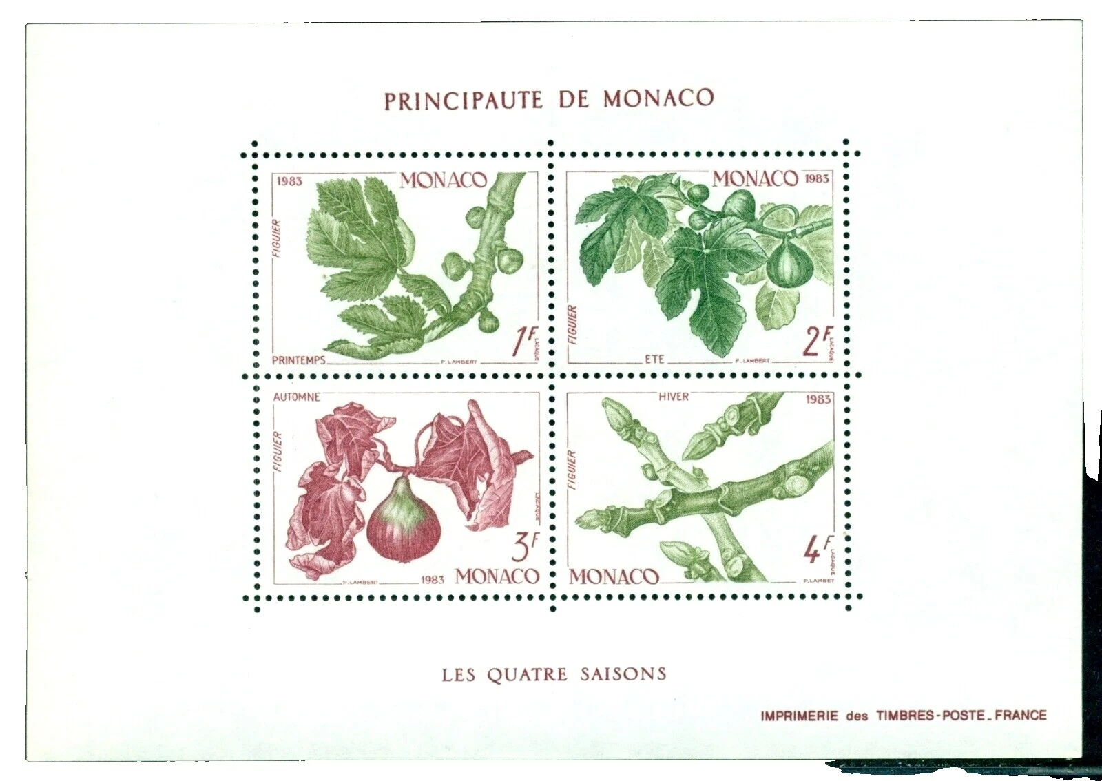 En excelente estado nunca abisagrado/estampillada sin montar o nunca montada árboles Bloques de estampillas postales