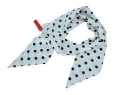 Womens Spring Scarf Polka Dot Pattern White Black Poka Dots Scarves Neck Wraps