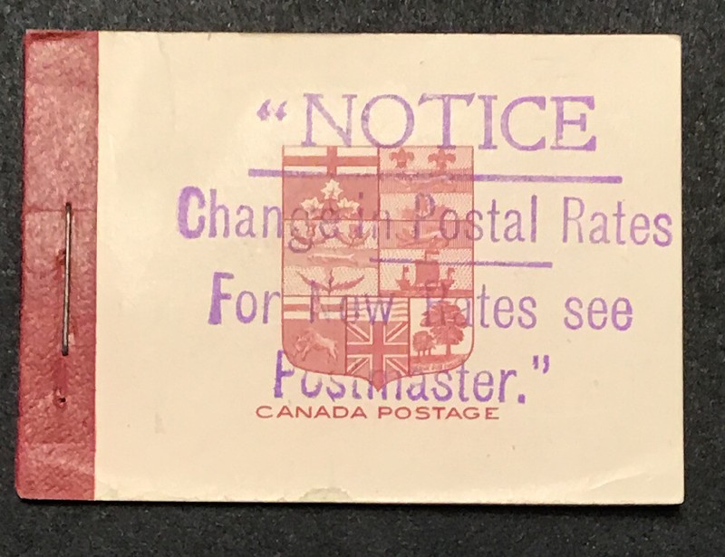 Canada Complete Booklet Admiral Sc #106a 2c carmine VF MNH (W10)