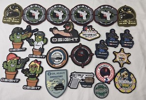 Olight/Osight WML,SHOTSHOW, NRA PVC Patch Lot (23) Ultra Rare