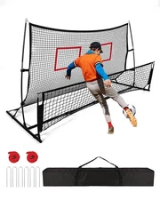 Soccer Rebounder 2In1, Large(7.2’x4’)&Small(7.2’x4’) Dua