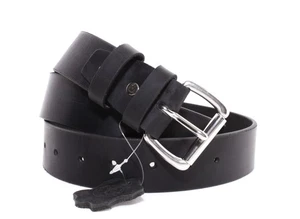 Men's Genuine Buffalo Full Grain Leather Belt, 1 1/2" width, Handmade, By Amish