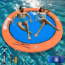 Aufblasbare Wasserhängematte, Rundes Schwimmdock, Schwimmring für See & Pool