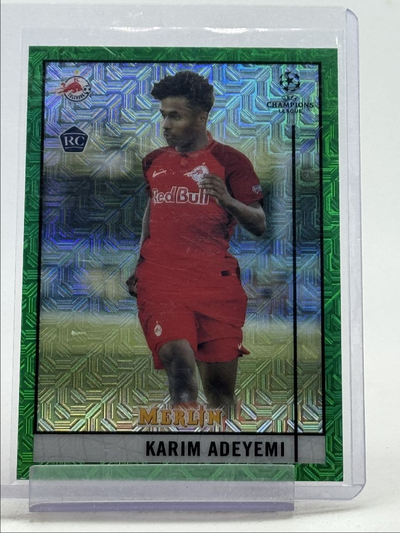 KARIM ADEYEMI 2020 TOPPS CHROME MERLIN UCL ROOKIE GREEN MOJO RC /99 Q5860