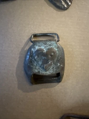 US Civil War Era Brass Or Copper Heart Horse Harness Buckle Joplin Mo!
