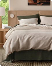 Cotton Duvet Cover King - 100 Cotton Waffle Weave Linen Color Duvet Cover,