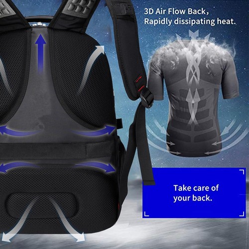 Extra Large 50L Travel Laptop Backpack with USB Charging Port, College High S... - Picture 6 of 8