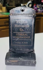 Vintage Ghost Town North Dakota Advertising Match Holder YUCCA, ND OLIVER COUNTY