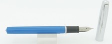 Sheaffer School Blue w/Chrome Cap Fountain Pen - Early 1960's - Fine Nib