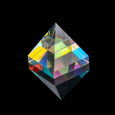 1PC Rainbow Cube Prism Optical Glass Crystal Pyramid Prism for DIY Decorative