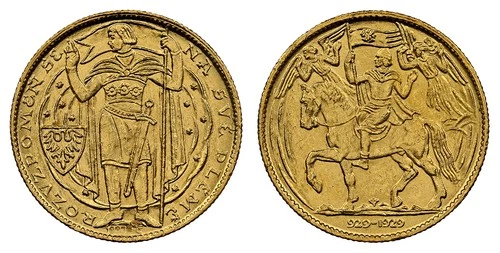 CZECHOSLOVAKIA  1929 AV Ducat. NGC MS64 1000th Anniv Christianity in Bohemia.