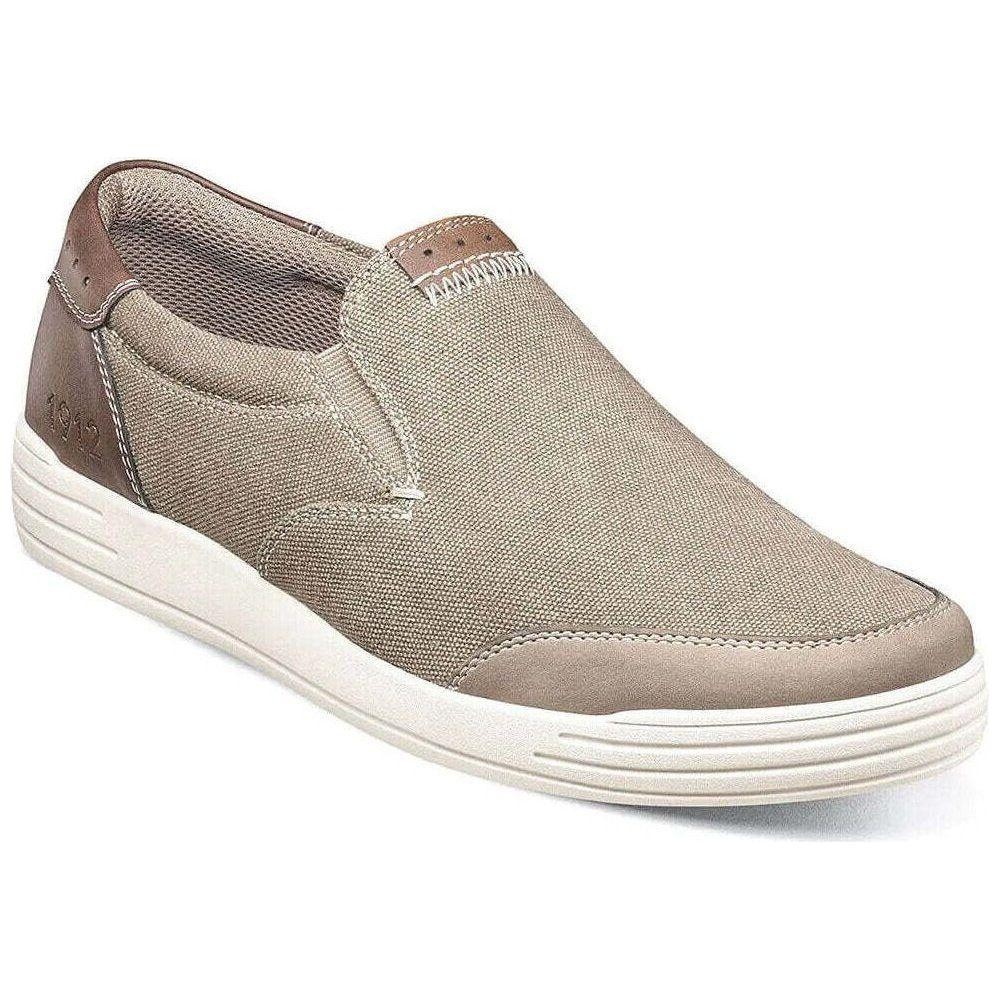 Nunn Bush KORE City Walk Canvas Moc Toe Slip On Shoes Stone 84896-275 17290₽