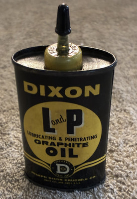 Vtg. Dixon Graphite Oil Tin--Free Ship