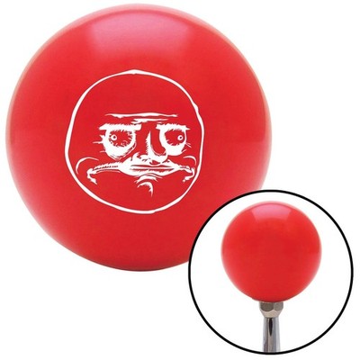 White Me Gusta Red Shift Knob w/ M16x1.5 Insert Shifter Auto Manual Custom Brody