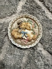 Cherished Teddies 1998 Love Bears All Things ~ Hanging Mini Wedding Plaque