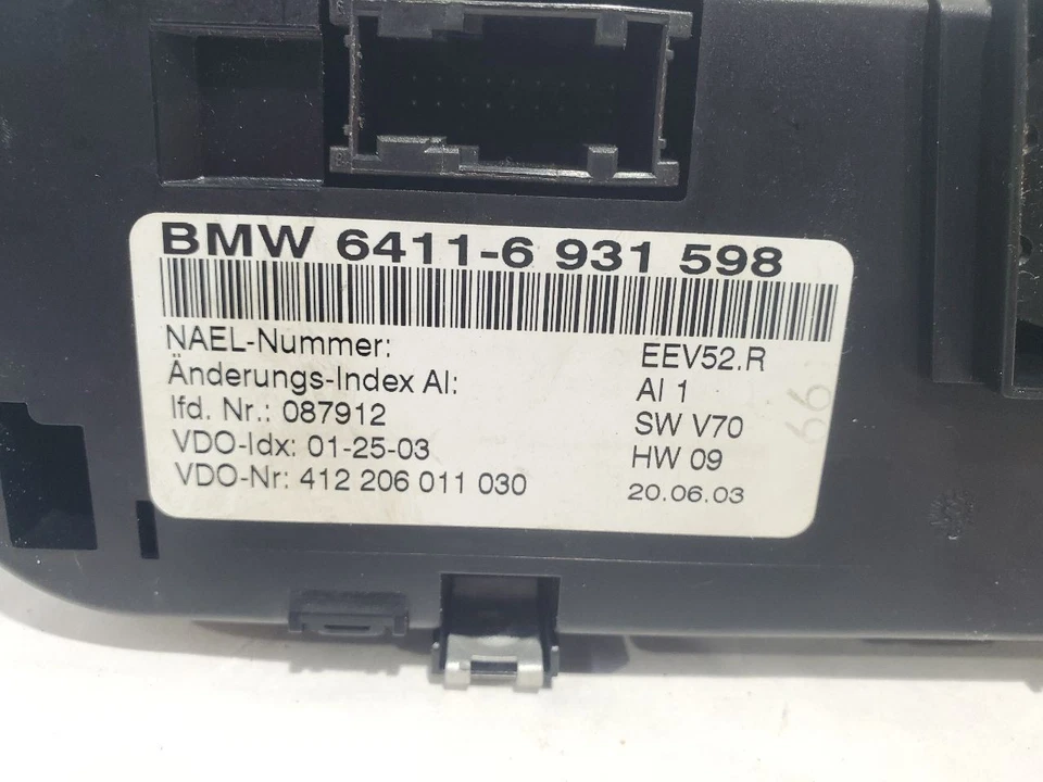 2003 2004 2005 BMW Z4 OEM AC controle de temperatura 6411-6931598 - Imagem 4 de 4
