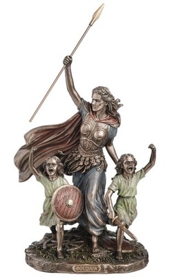 Boudica mit ihren Töchtern Bronze Figur (von Veronese)