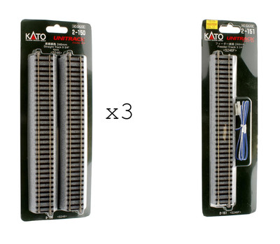 KATO ''HO'' SPUR KONVOLUT 13 2-121 & 2-150 UNITRACK CODE 83 GERADES GLEIS