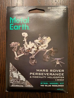 Mars Rover Perseverance & Ingenuity Helicopter - Precision Steel Model - NEW