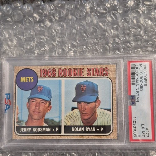 Topps 1968 Rookie Stars Nolan Ryan Jerry Koosman Mets #177 PSA 6 Rookie Card