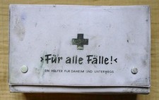 Vintage Erste-Hilfe-Tasche &bdquo;F&uuml;r alle F&auml;lle&ldquo; &ndash; Oldtimer-Zubeh&ouml;r, Ostalgie - TOP