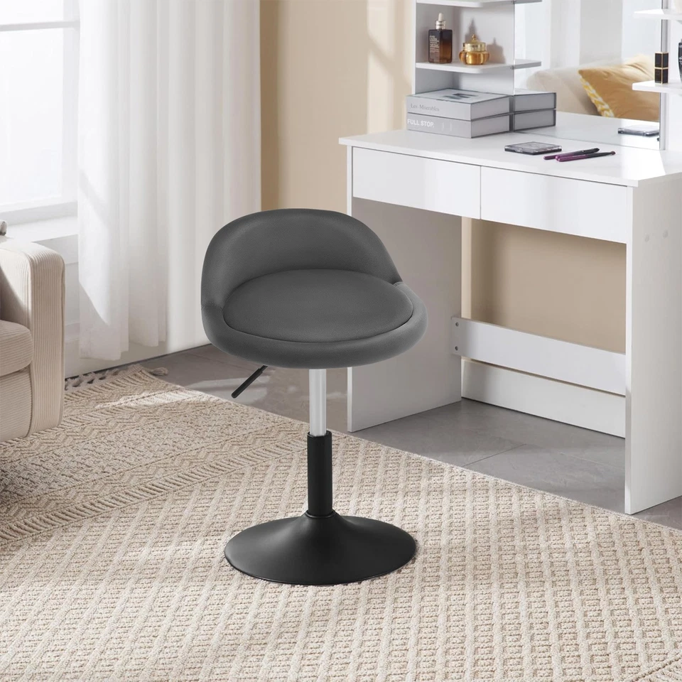 WOLTU 1x Barhocker Samt Schminkhocker höhenverstellbar Drehhocker mit Fußstütze - Bild 4 von 4