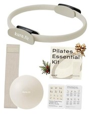 Home Pilates Essentials Kit for Women  Pilates Ring, Mini Ball, Booty Beige