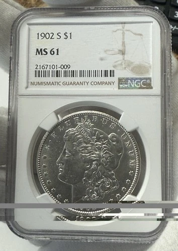 1902-S Morgan Dollar NGC MS61 Key Date!