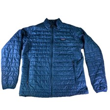 Patagonia Nano Puff Jacket Mens XL Quilted Clement Blue Primaloft READ