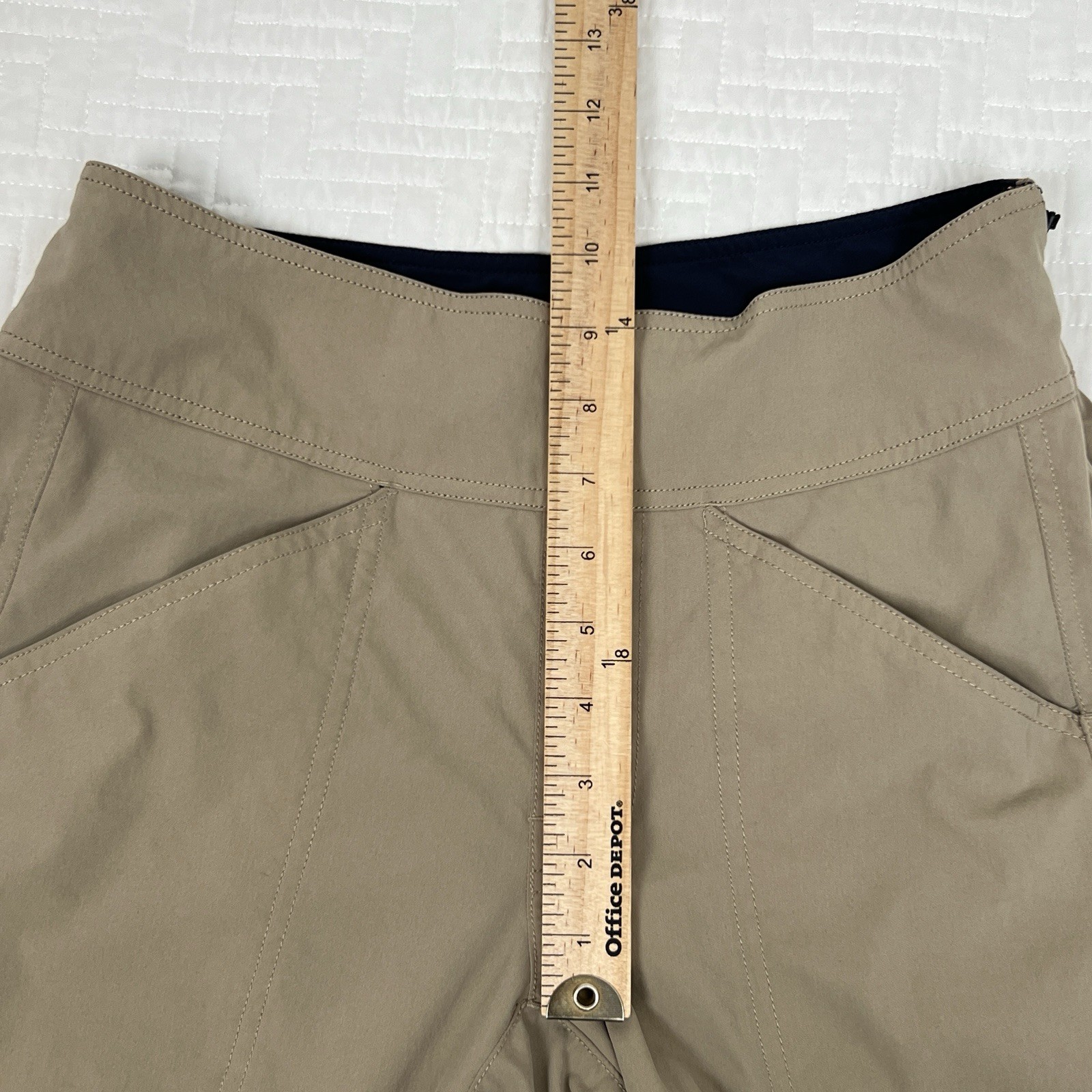 Hoka One One Transport Pants Running Athletic Tan Women's S 28x29 Side Zip thumbnail 7