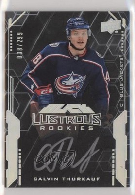 2020 SPx UD Black Lustrous Rookie Signatures Tier 1 Calvin Thurkauf Auto RC n7r
