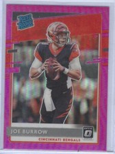 JOE BURROW 2020 DONRUSS OPTIC PINK HOLO RATED ROOKIE RC #151
