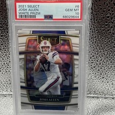 2021 Select Josh Allen White Prizm #14/35 Concourse PSA 10 POP4 Gem mint Bills