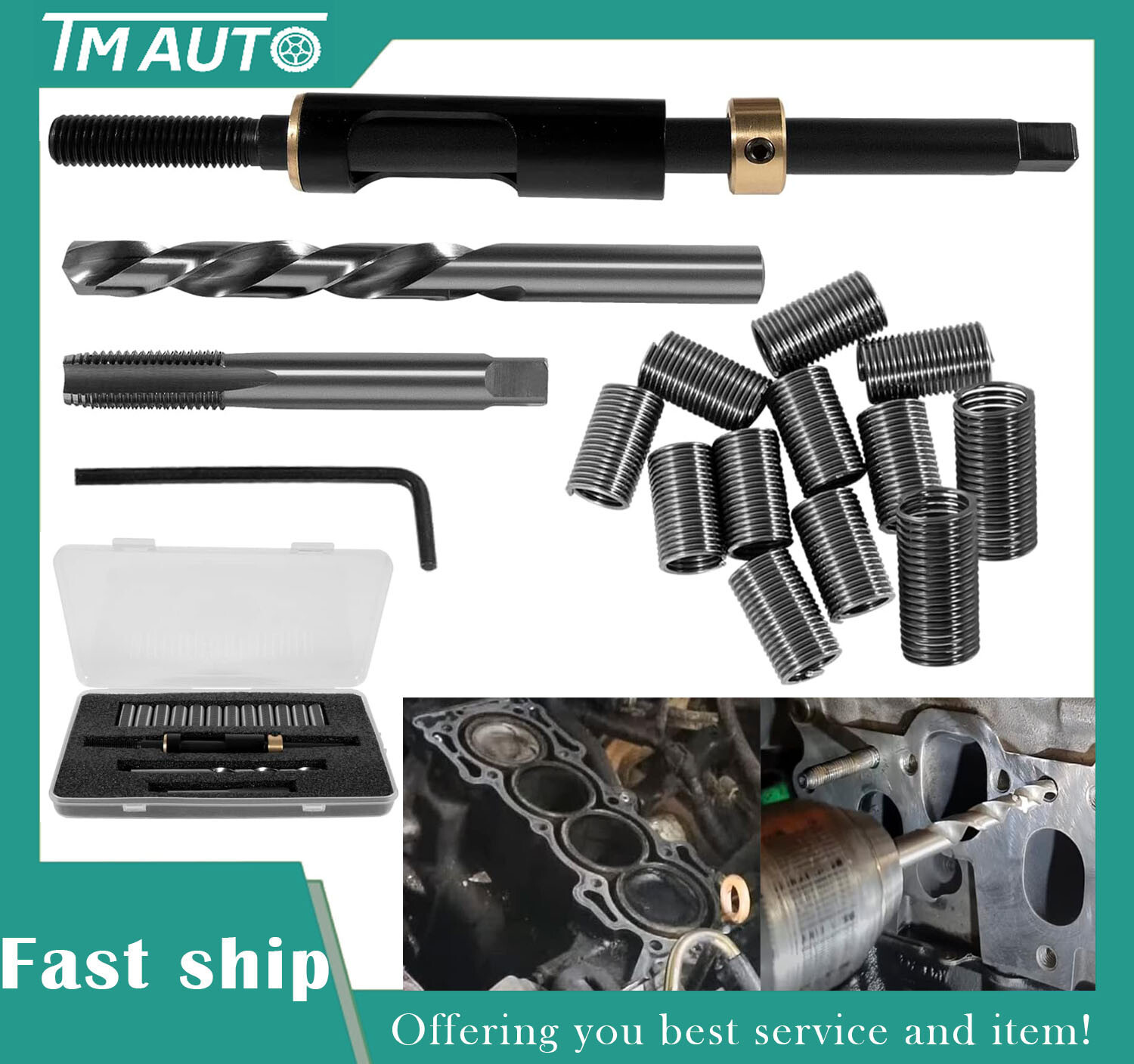 35119S M11x1.5 Metric Head Bolt Thread Repair Kit Fits Cadillac, Honda, Toyota eBay