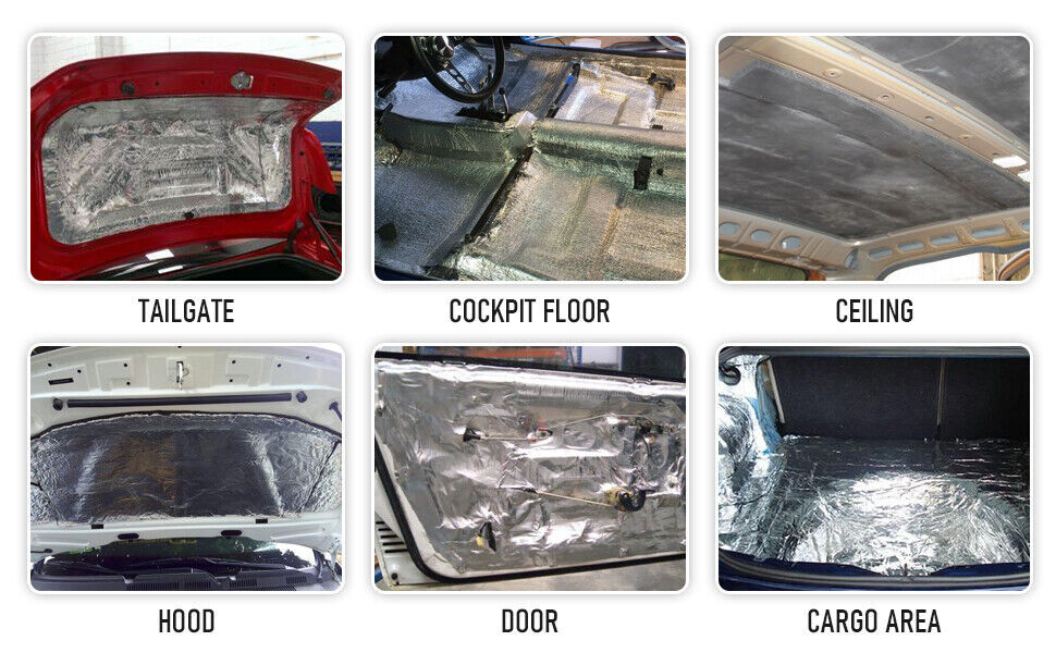 MGT Car Hood 20sqft Heat Insulation Sound Deadener Noise Deadener Mat